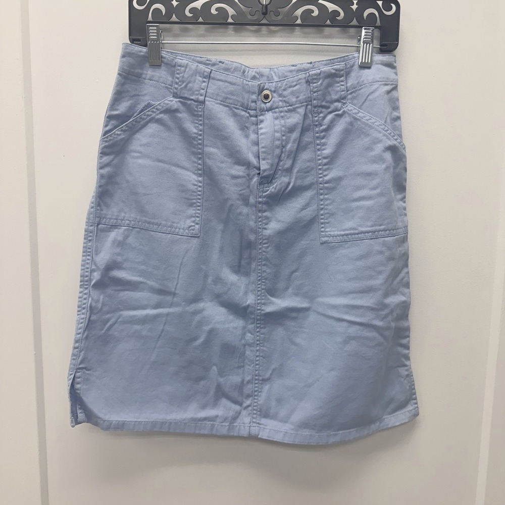 Op Baby Blue Utility Cargo Skirt sz 7 Coastal MIdi